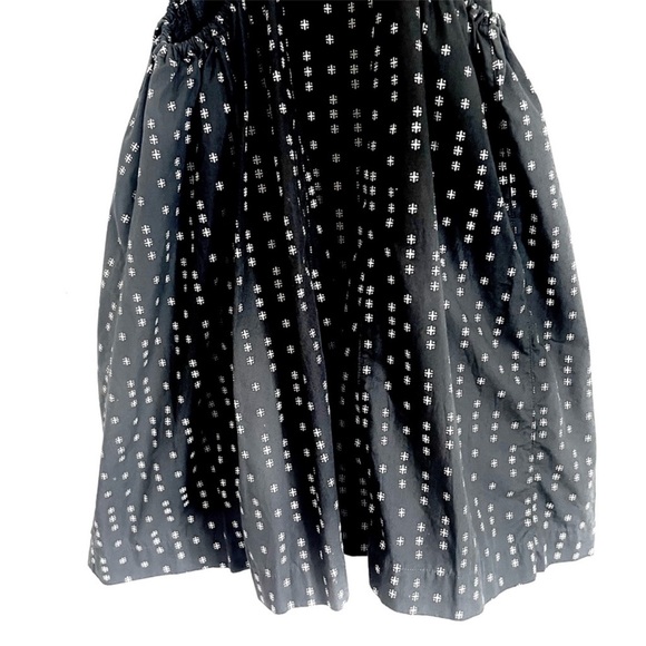 Free People Everlong Trapeze Cotton Mini Dress Smock in Black Combo Size M - Picture 6 of 10